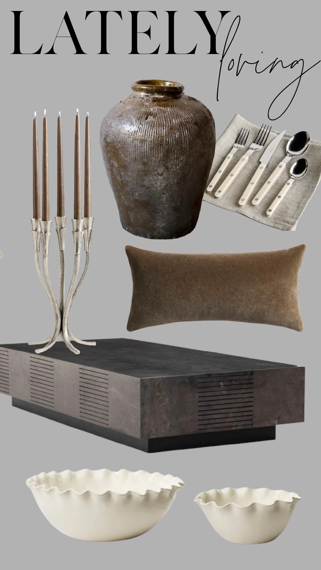 Lately loving these elevated home finds — rich textures, organic shapes, and timeless neutrals that make every room feel warm and intentional. From the sculptural taper holder to the oversized vintage-style vessel, each piece brings that understated luxury I’m always drawn to. Shop everything here and get the look in your own home.

#LTKhome #LTKsalealert #homedecorfinds #neutralhome #modernrustic #cozystyling #interiorinspo #LTKunder100

#LTKHome #LTKStyleTip