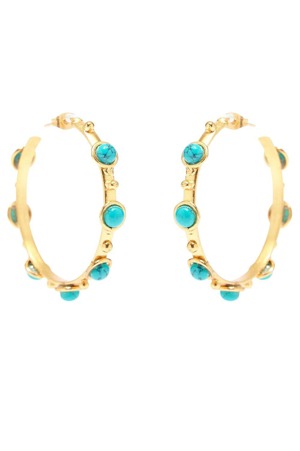 Turquoise Petite Candy Hoop Earrings | SYLVIA TOLEDANO | Marissa Collections
