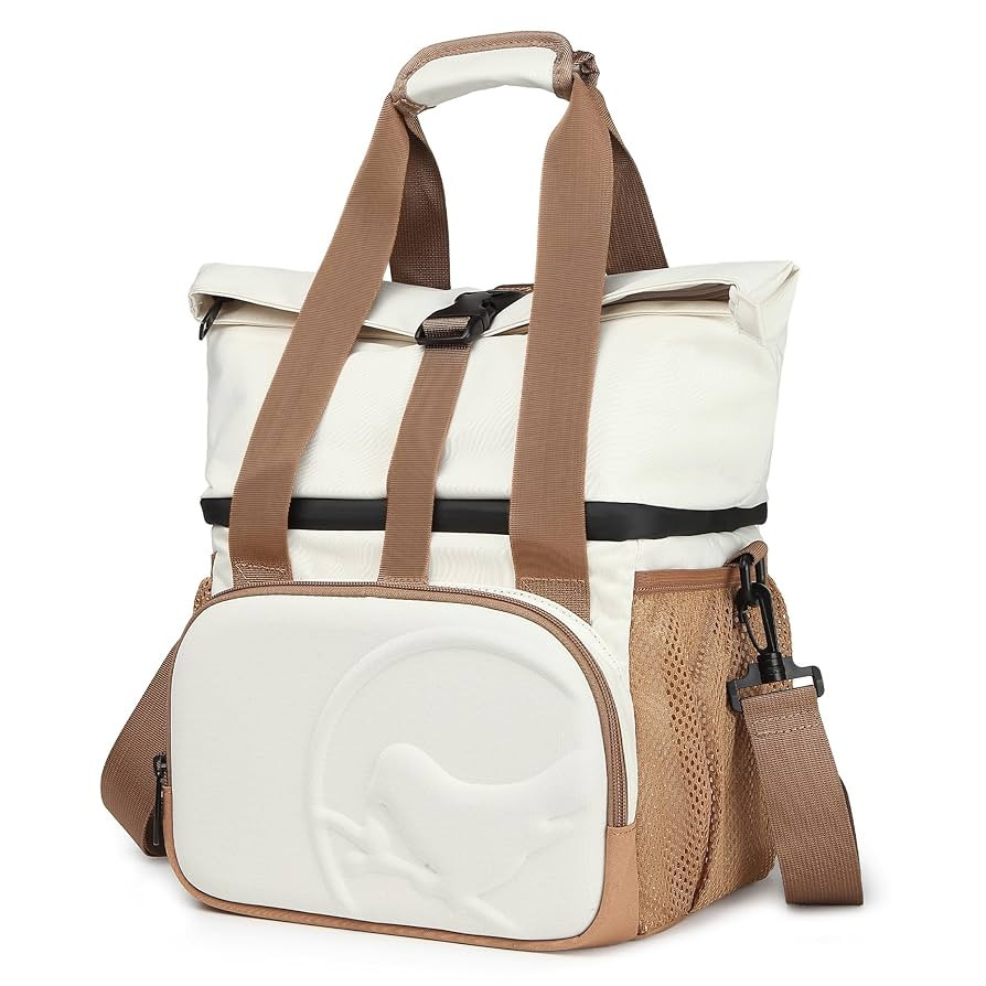 SUNNY BIRD 14L Large Insulated Lunch Bag, Leakproof and Dual Compartment Lunch Cooler Box for Wom... | Amazon (US)