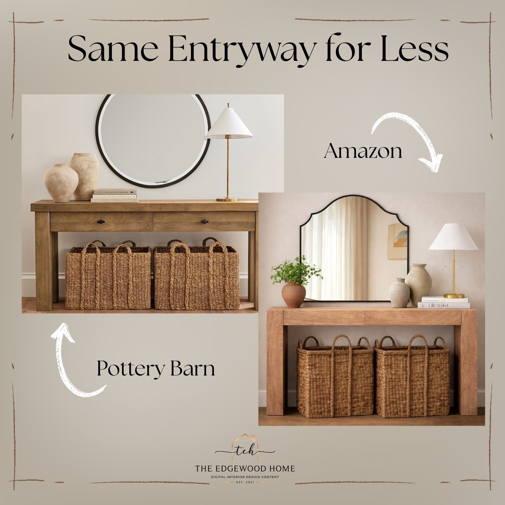 Same entryway for less, pottery barn look but it’s Amazon! 

#LTKSaleAlert #LTKHome