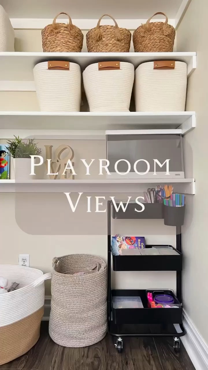 Playroom Organization with functional storage baskets, utility cart organizer, and mesh zipper pouches! 



#LTKhome #LTKFind #LTKkids