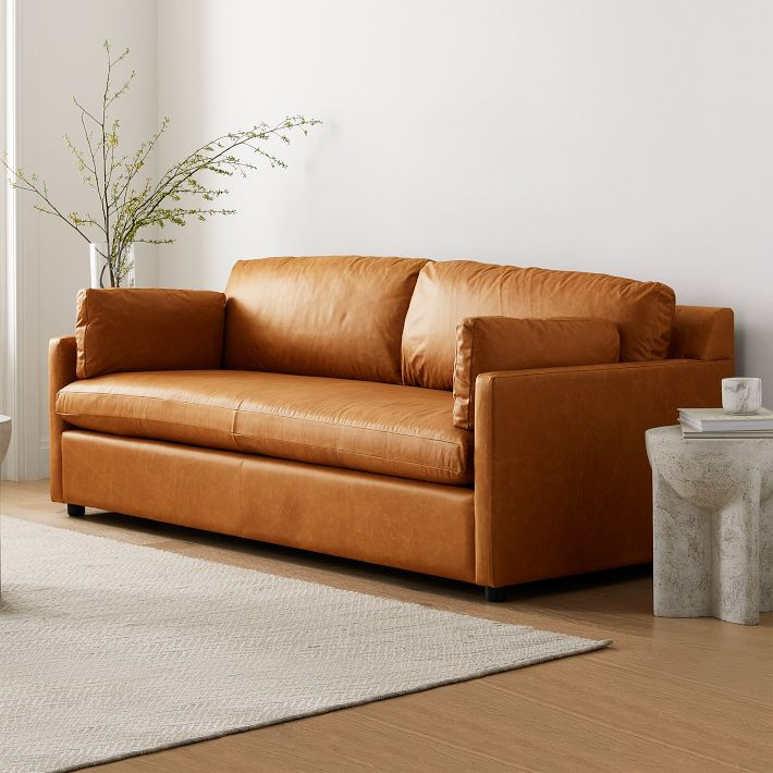 Marin Leather Sofa (86"–94") | West Elm (US)