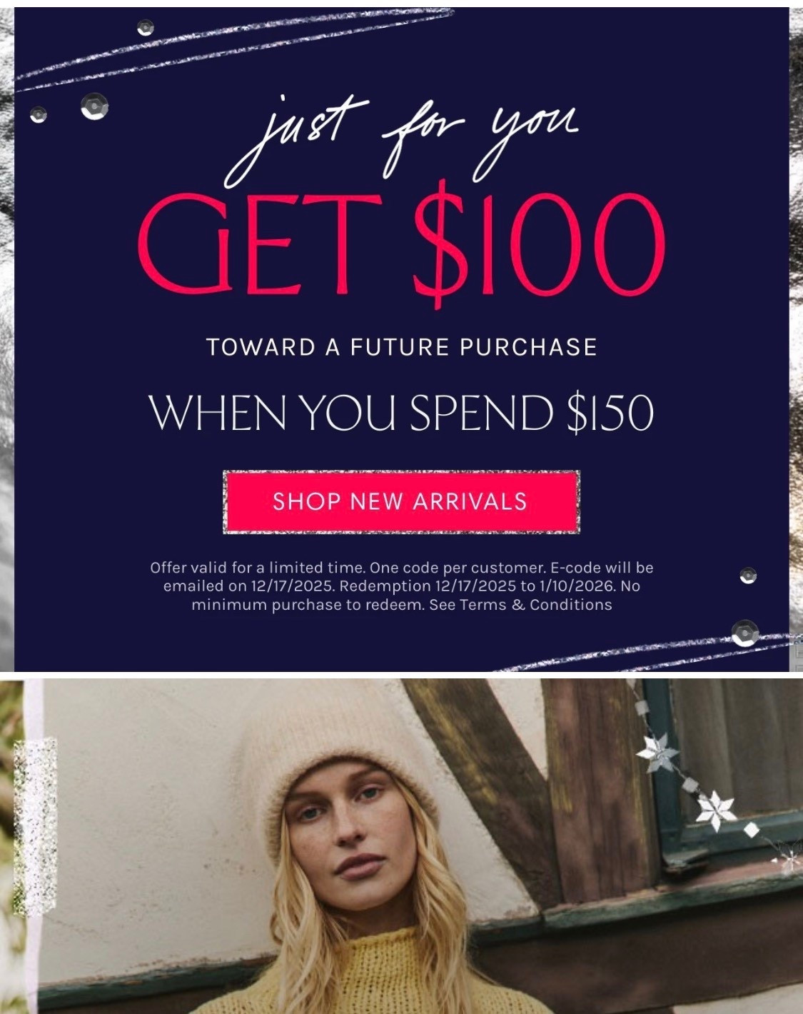 Free People deal!!! Spend $150, get $100 to use later!!! Great time to shop for you or for gifts! 

#LTKFindsUnder100 #LTKSaleAlert