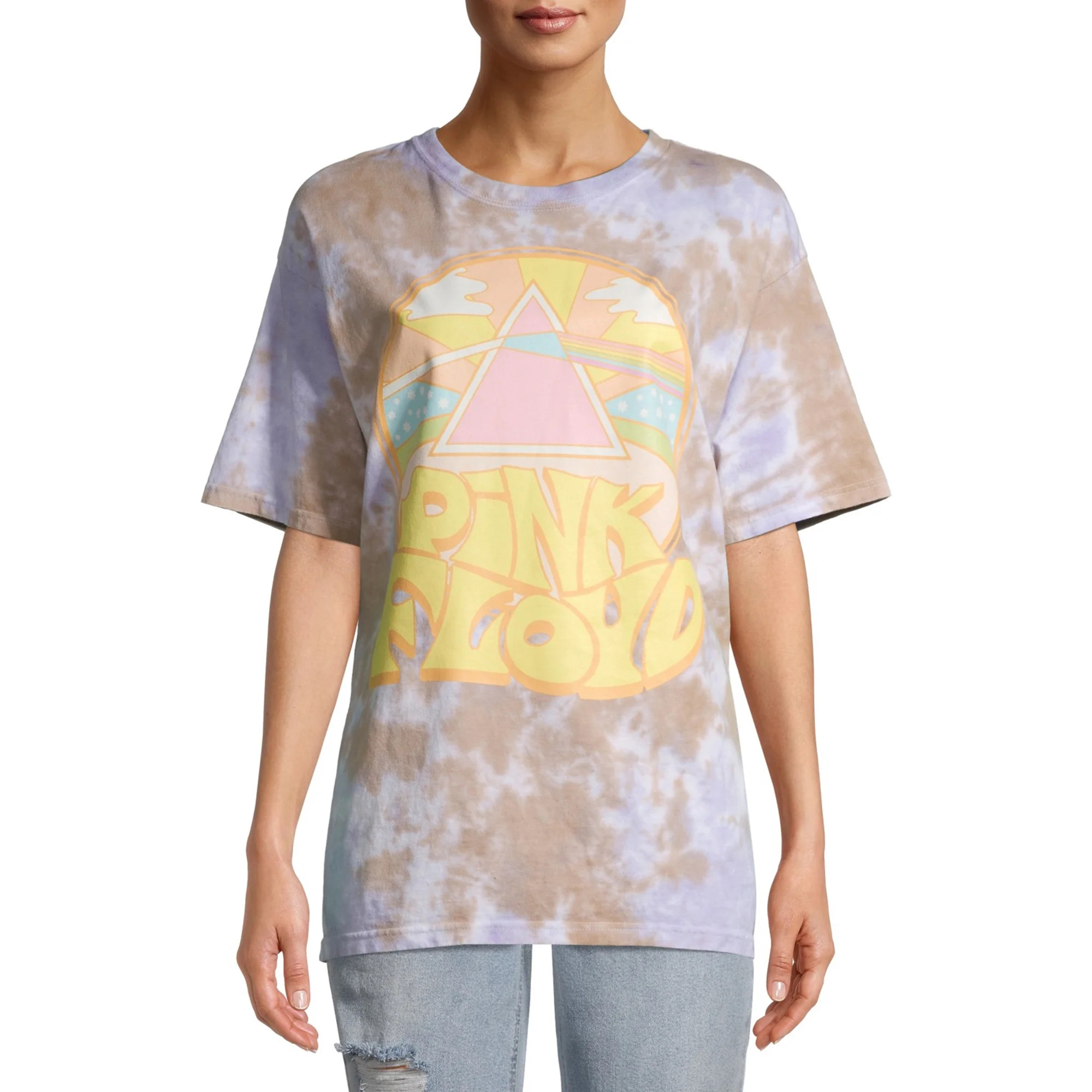 Pink Floyd Women's Tie Dye Short Sleeve Graphic T-Shirt | Walmart (US)