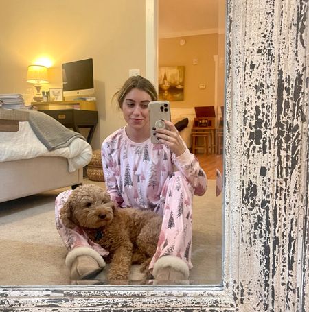 Temps dropped and I am cozy wrapped up with my pup in this silky velour blush pajama set  

#LTKHoliday #LTKGiftGuide #LTKSeasonal