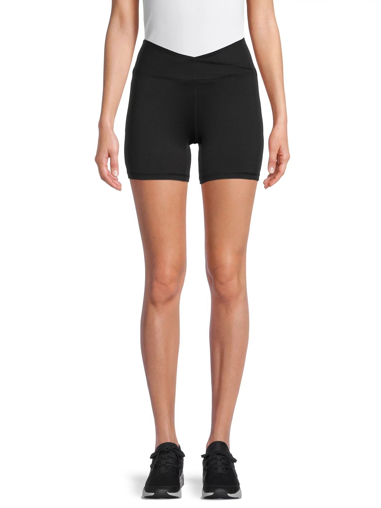 Avia Women's Crisscross Waist 5'' Inseam Bike Shorts | Walmart (US)