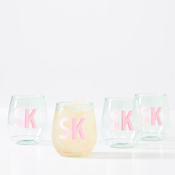 Stackable Acrylic Stemless Wine Glasses, Set of 4 | Mark and Graham