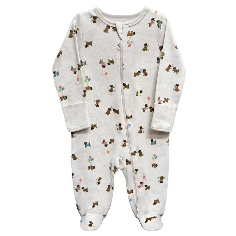 Wonder Nation Unisex Baby Zip Front Sleep N Play Pajamas, Preemie-6/9 Months - Walmart.com | Walmart (US)
