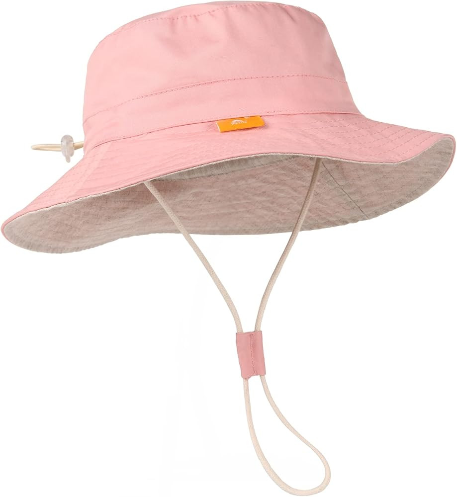 Baby Sun Hat for Boy Girl Toddler Summer Bucket Hat Kids Sun Protection Beach Hat Cotton Baby Hat... | Amazon (US)
