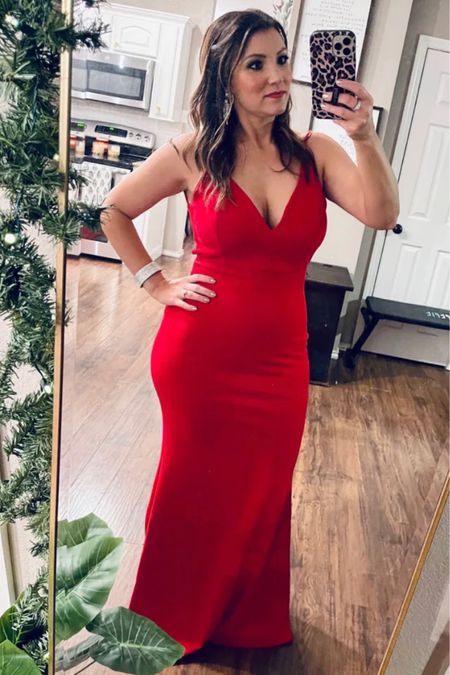 This backless mermaid formal dress is so sexy! Perfect holiday party dress, red gala dress, and black tie wedding guest dress! 

#LTKSeasonal #LTKcurves #LTKunder100