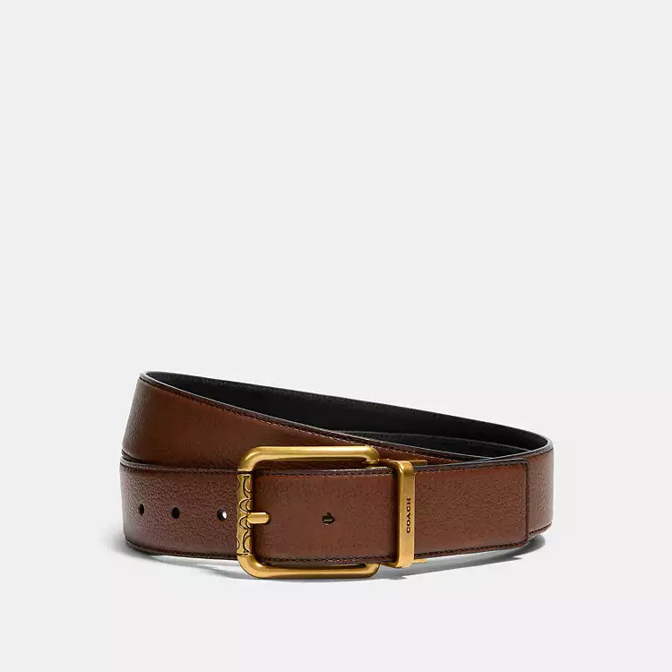 Square Roller Buckle Cut-To-Size Reversible Belt, 38 Mm | Coach Outlet US