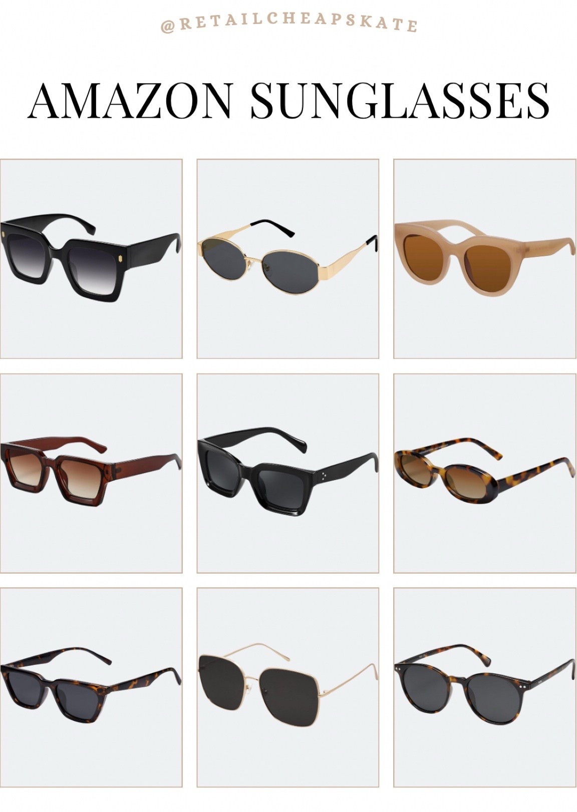 All sunglasses $13 or less!! 
 

#LTKStyleTip #LTKFindsUnder50 #LTKSaleAlert