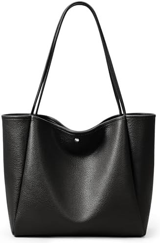 KALIDI 16L Tote Bag Vegan Leather Suede Carry All Shoulder Daily Casual Work Large Hobo Bag for W... | Amazon (US)