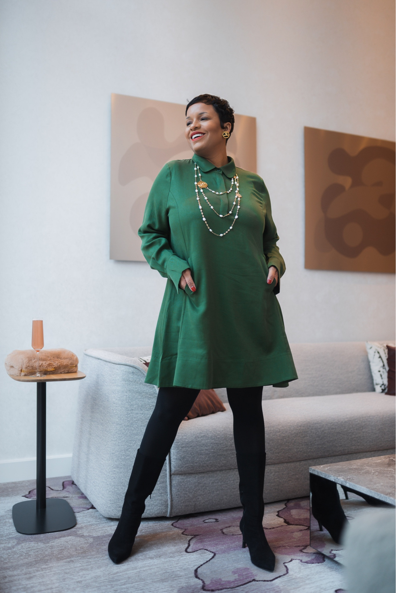 Versatile dress with pockets for transition from work to evening out 

#LTKstyletip #LTKworkwear #LTKmidsize