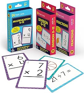 Carson Dellosa 3 Pack Math Flash Cards Ages 8+ Multiplication Flash Cards, Division Flash Cards, ... | Amazon (US)