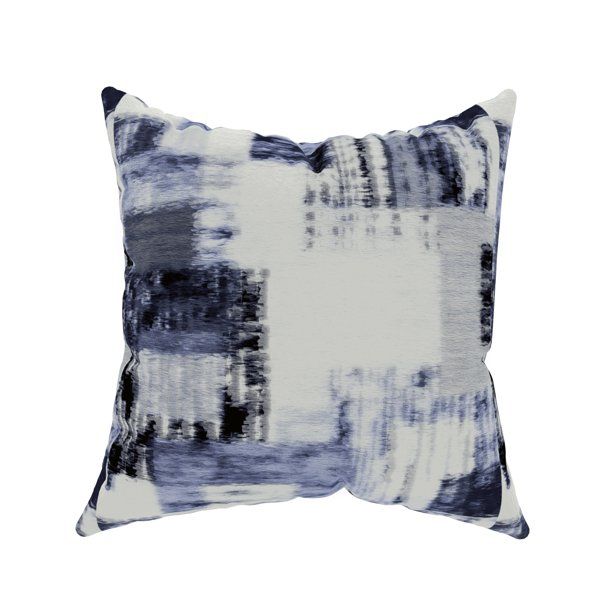 Decorative Throw Pillow Cover, 18” x 18”, Blue, Gray and White, Painterly Texture Abstract Ge... | Walmart (US)