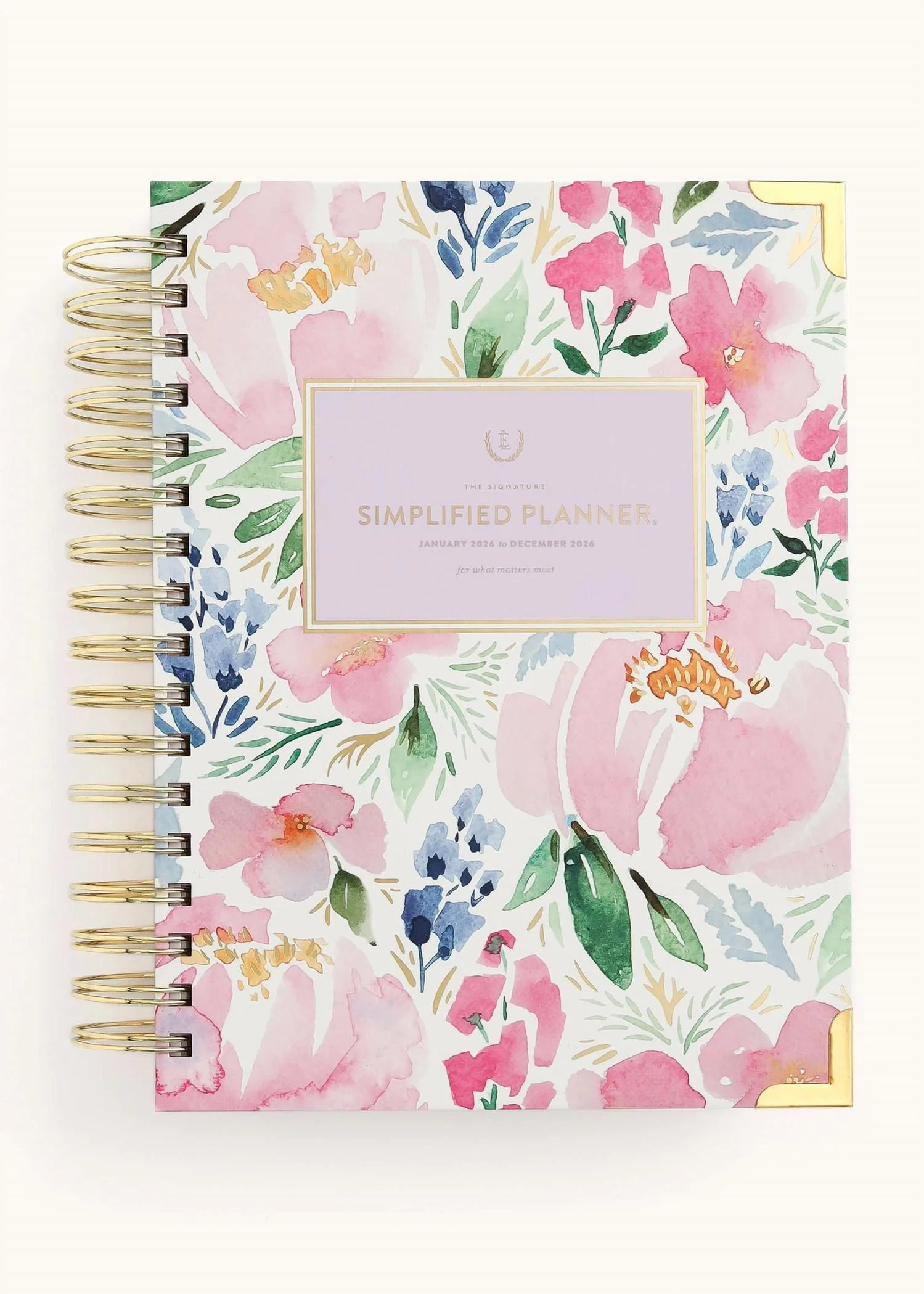 2026 Spiral Daily Simplified Planner In Cottage Floral | Shop Simon