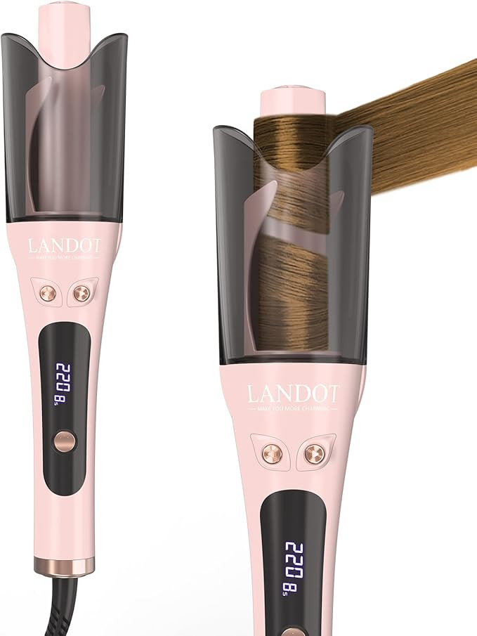 LANDOT Automatic Curling Iron 1-inch: Easy-to-Use Self Curling Wand with Auto Rotation, Anti-Tang... | Amazon (US)