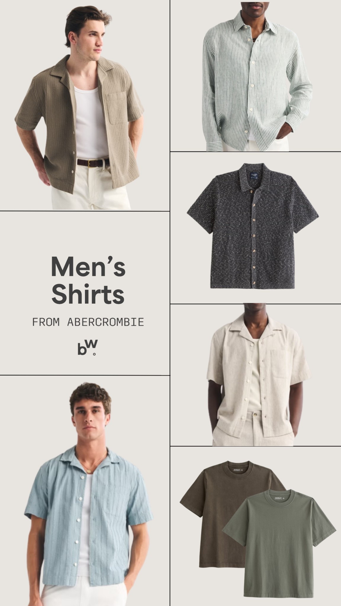 Men’s shirts fromAbercrombie!

spring outfits 2026, summer outfits, men’s style, men’s fashion, abercrombie, men’s tshirts, men’s button ups