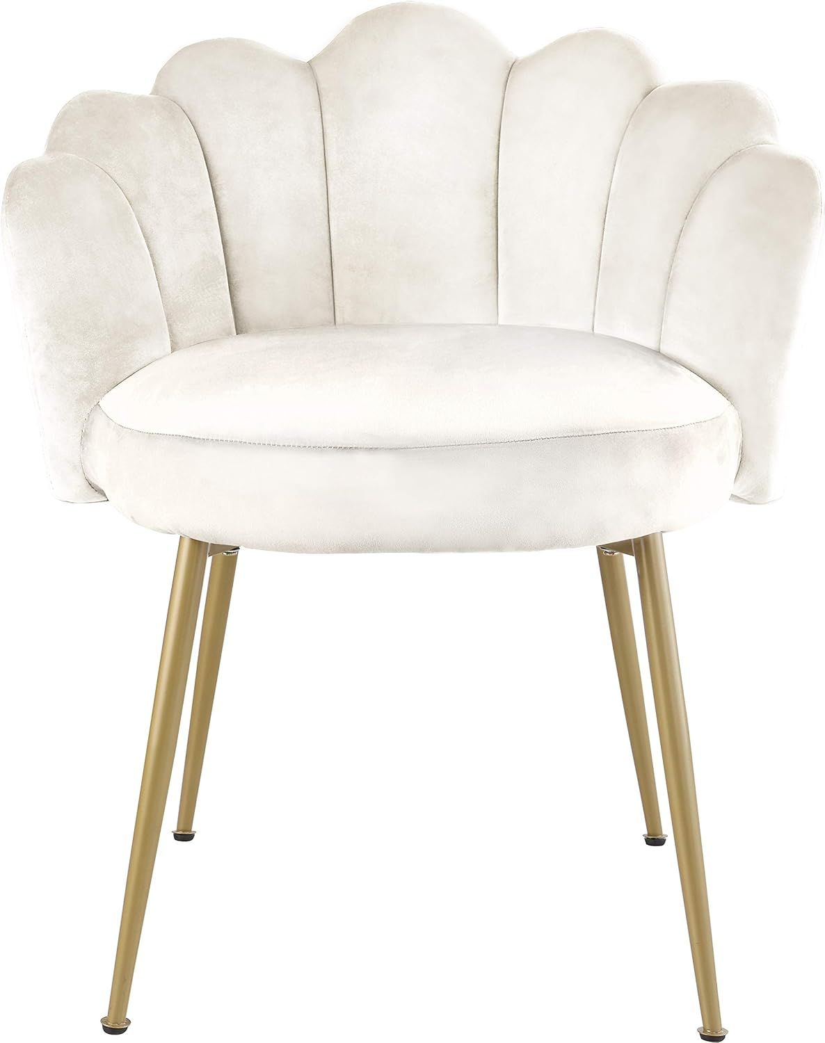 Meridian Furniture Claire Collection Modern | Contemporary Cream Velvet Accent/Dining Chair With ... | Amazon (US)
