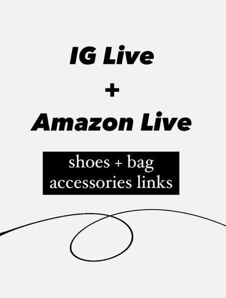 All the shoes and accessories from my IG + Amazon LIVE

All shoes run TTS
#ltkitbag

#Itkseasonal
#Itkover40
#Itku
Amazon find
Amazon fashion 

#LTKfindsunder50 #LTKshoecrush #LTKfindsunder100