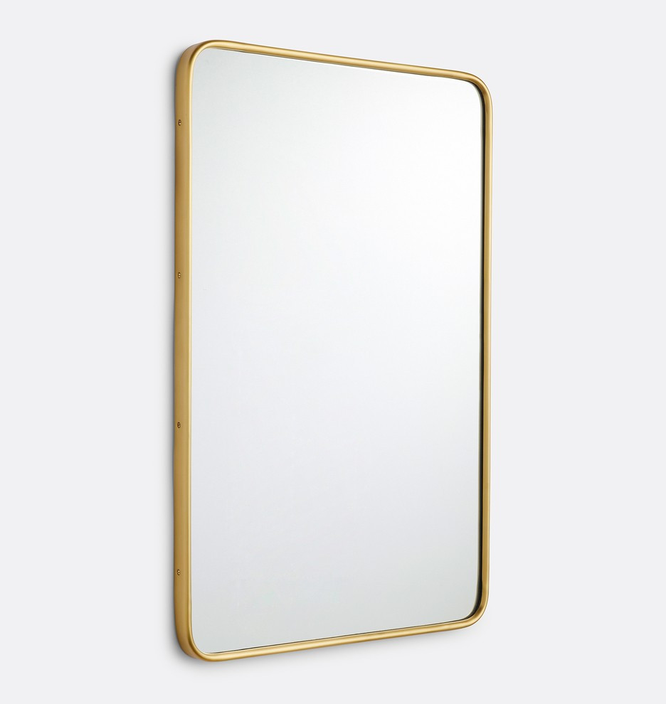Rounded Rectangle Metal Framed Mirror | Rejuvenation