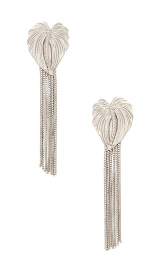 Anthurium Crystal Drop Earring in Silver | Revolve Clothing (Global)