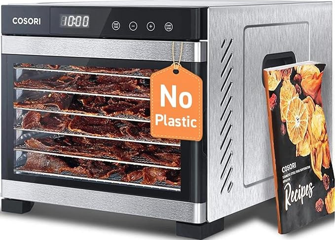 Cosori Food Dehydrator, Bigger Than 7 Trays with Large 6.5 ft² Drying Space, Stainless Steel Tra... | Amazon (US)