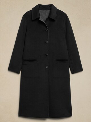 Reversible Double Face Wool-Blend Coat | Banana Republic Factory
