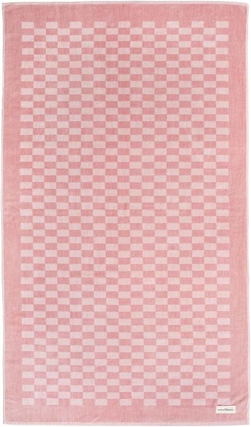 Business & Pleasure Co. Checkered Beach Towel - 34" x 66", 600 GSM - Luxurious, Ultra-Thick Cotto... | Amazon (US)