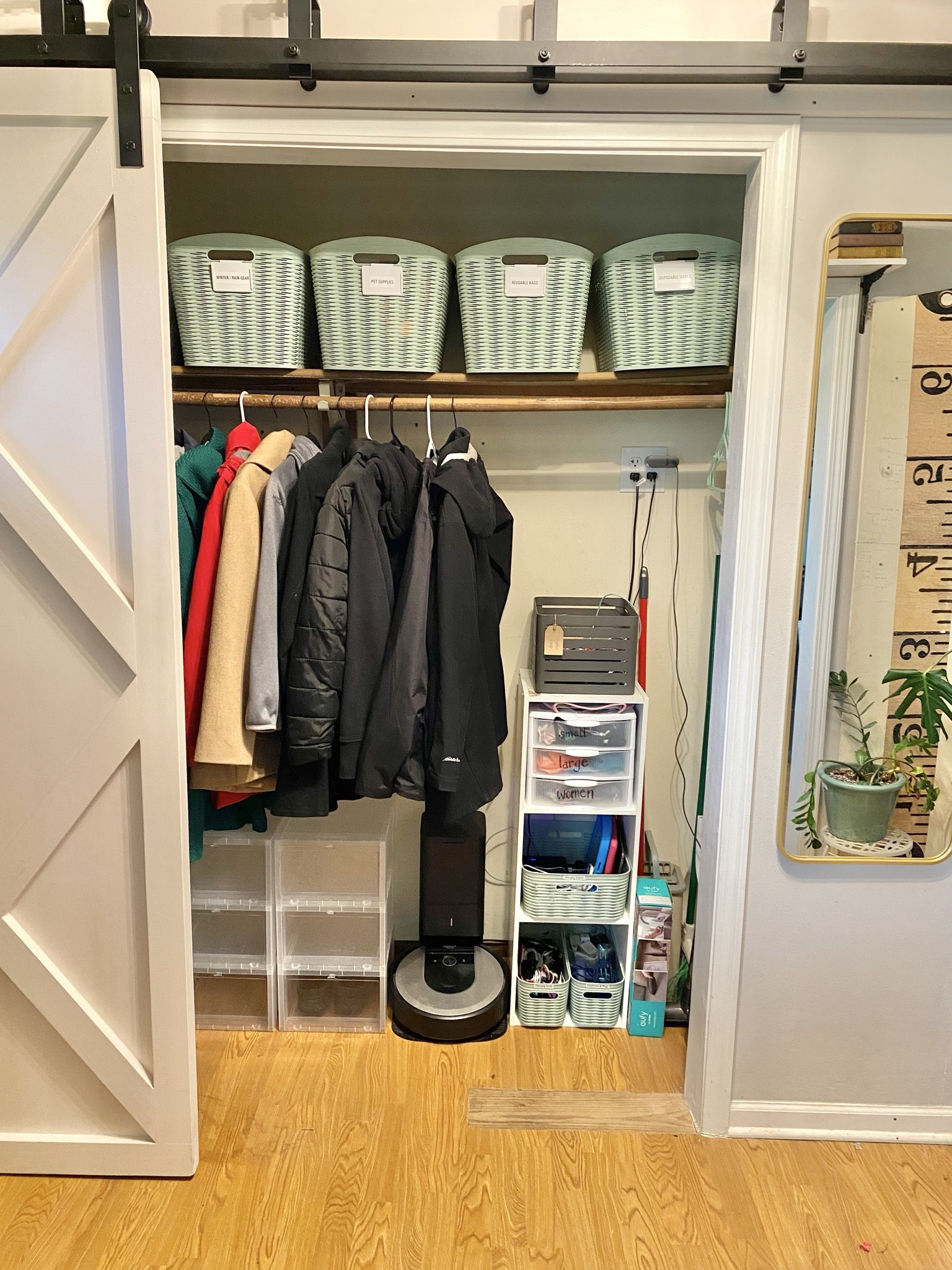 Jackets, Boots, Mittens… oh my🫣

As the weather turns colder, its time to make sure your coat closets (or catchall closets 😬) are organized & ready for the winter season! ❄️ Swipe to see where this closet started 🤯

Here are 4 tips to get your closet prepped & ready:

❄️ Return Basket - I add a “Needs to be Returned” basket to every coat closet and its a game changer! You no longer have that pile of stuff next to the door and you can easily grab the basket & stick it in the car when its time to do returns!

❄️ Maximize Your Shelf - Add baskets or stackable bins to help keep categories contained and give easy access to your items!

❄️ Shoe Organization - I love adding a shoe shelf or stackable shoe bins below coats to use the space efficiently… if you have a furry friend 🐶 that likes to chew on your shoes, these open front shoe bins are a must! 

❄️ Use the door - Over the door organizers are a great way to store your season items (mittens, hats, scarves, sunscreen, bug spray, etc) for quick access! 

#LTKfindsunder50 #LTKhome #LTKfamily