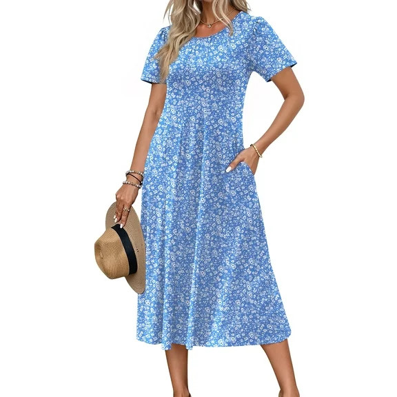 Scenario Women's and Women's Plus Printed Denim Dress, Sizes XS-4X | Walmart (US)