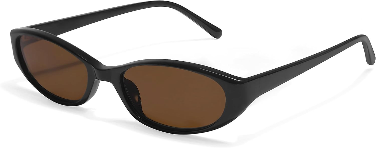 GUVIVI Retro Oval Sunglasses for Women 90s Small Chic Lightweight Sunnies | Amazon (US)