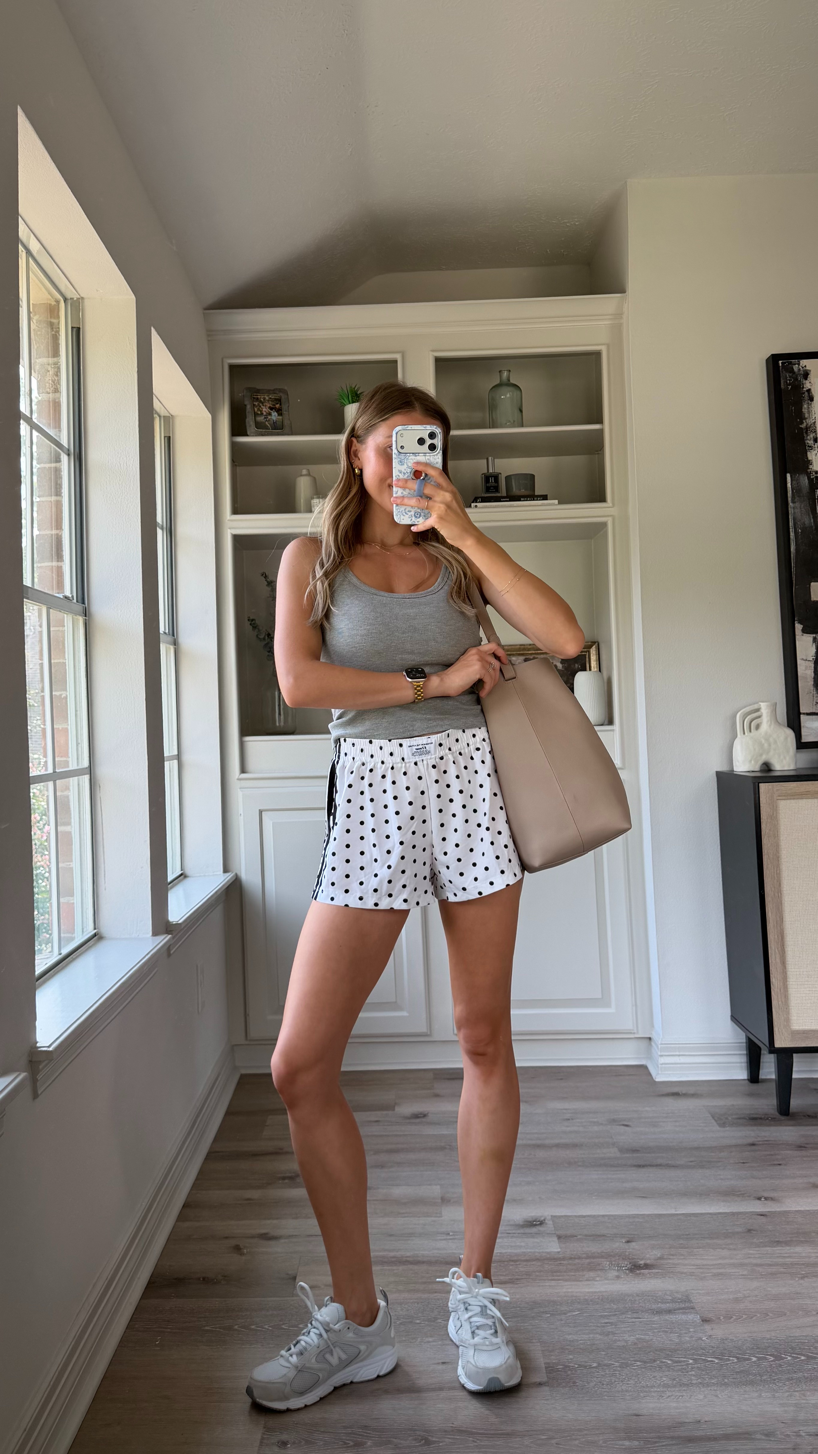 How cute are these little athletic track shorts for summer?! Wearing s in tank and shorts  

 #LTKootd #LTKmomlife