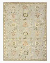 Saoirse Hand-Knotted Wool Rug in Light Blue | Quince