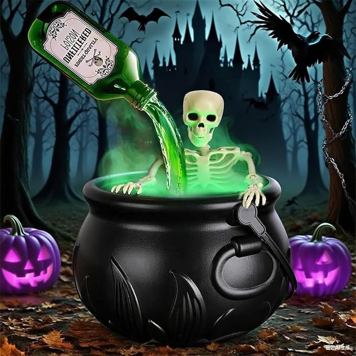 Floating Potion Cauldron - Cauldron Halloween Decor with Magic Floating Potion Bottles and Diffus... | Amazon (US)