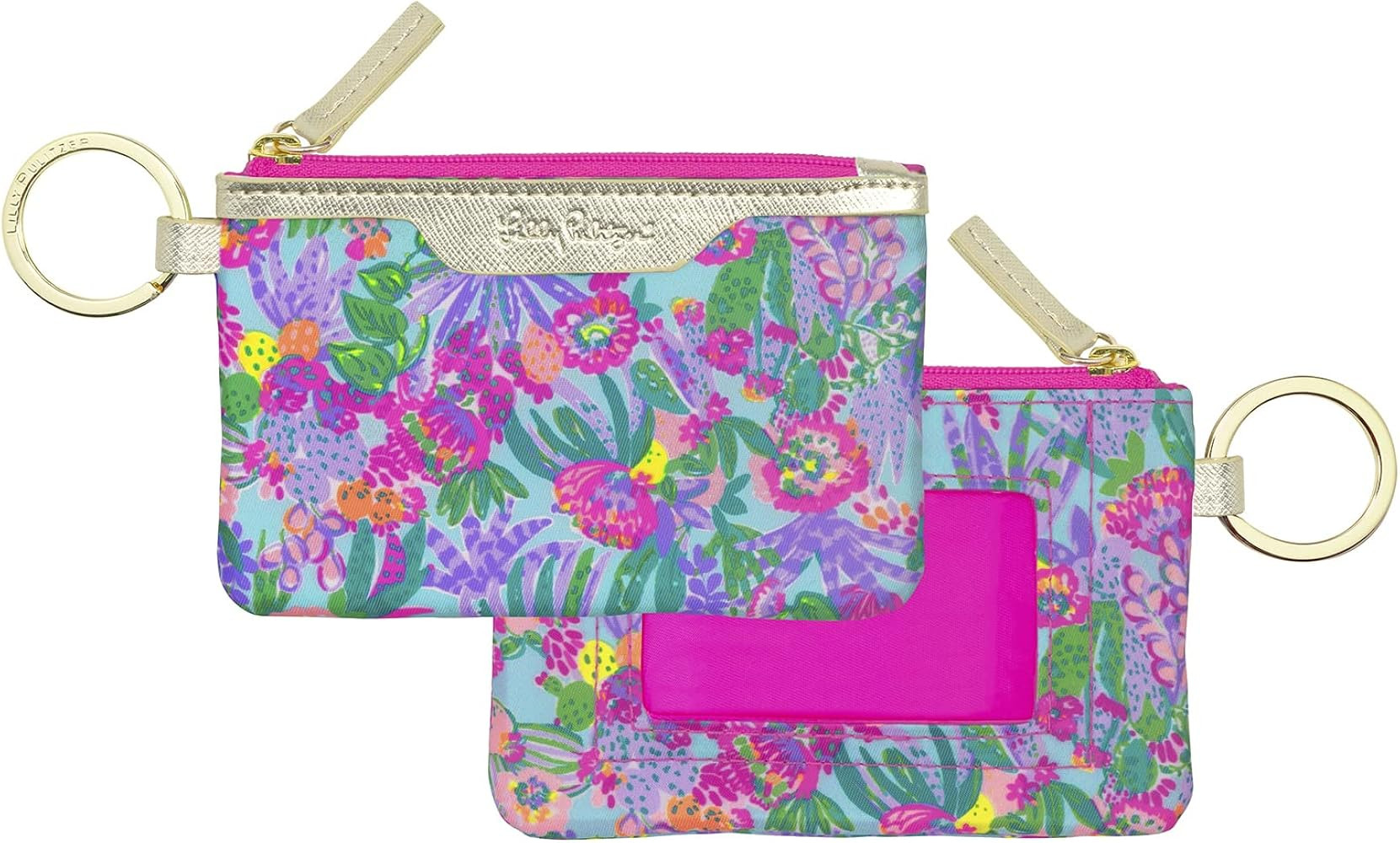 Lilly Pulitzer ID Holder Wallet, Keychain Wallet with Zip Close, Cute Card and ID Case for Women,... | Amazon (US)