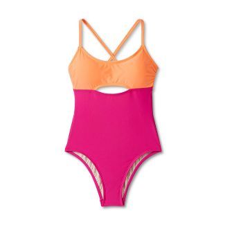Women's Cut Out Colorblock Medium Coverage One Piece Swimsuit - Kona Sol™ Multi | Target