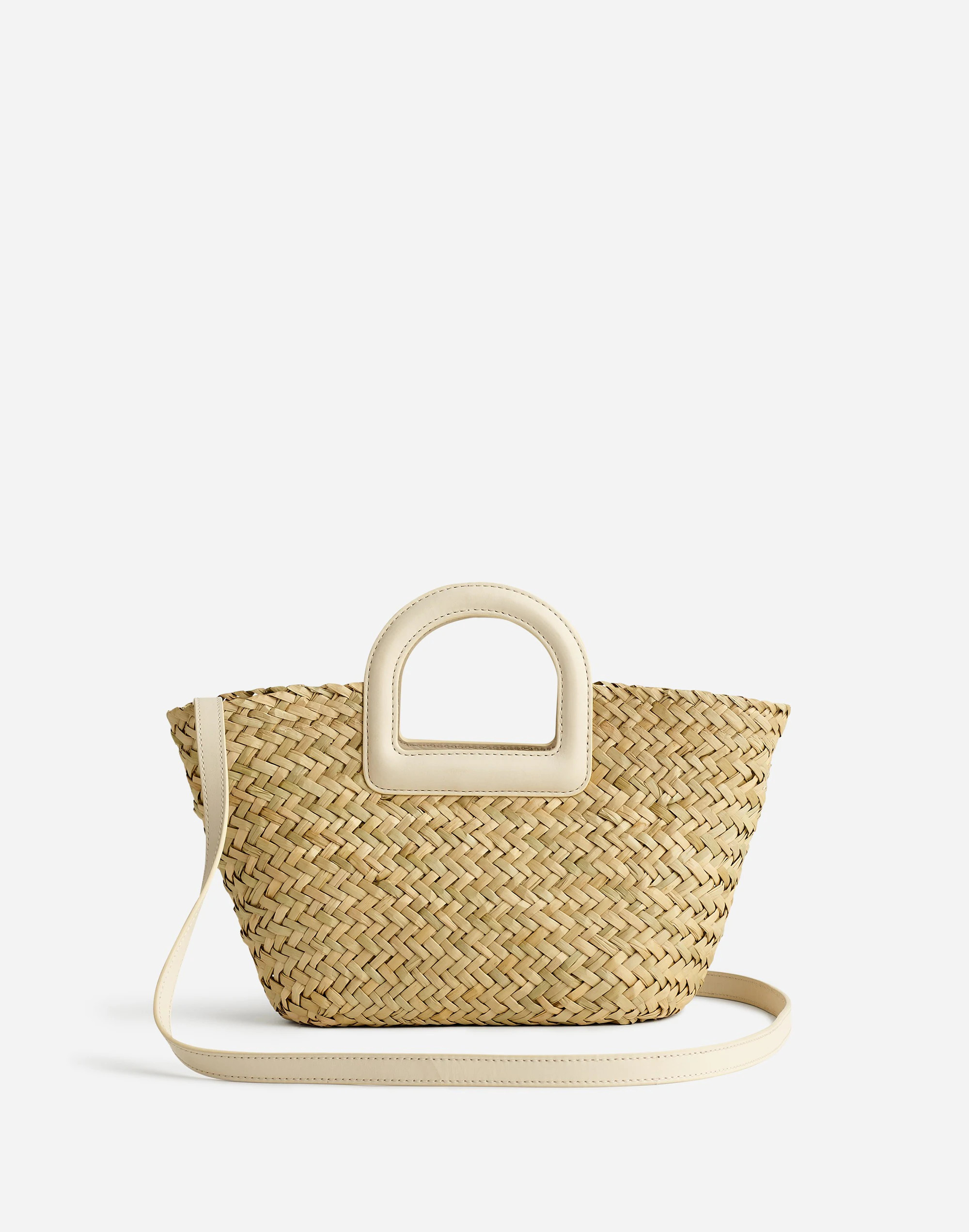 The Mini Bucket Crossbody Bag in Handwoven Straw | Madewell