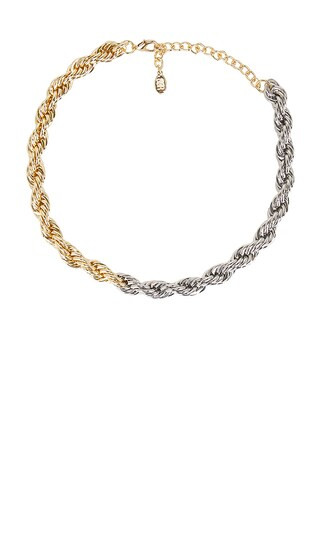 Two-tone Chain Necklace in Mixed Metal | Revolve Clothing (Global)