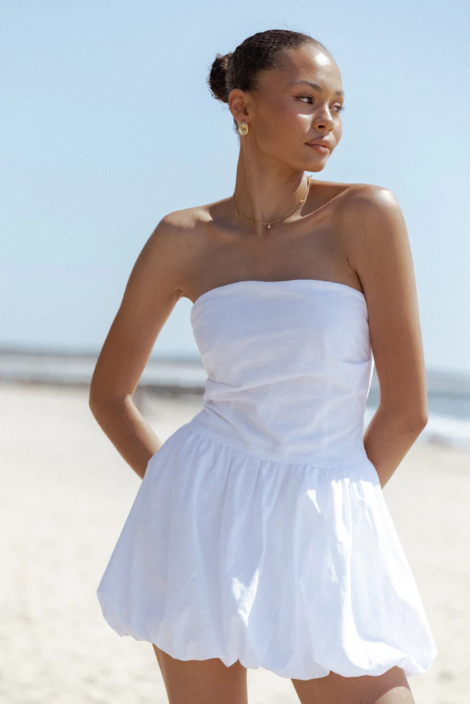 Ella Mini Dress - White | Petal & Pup (US)