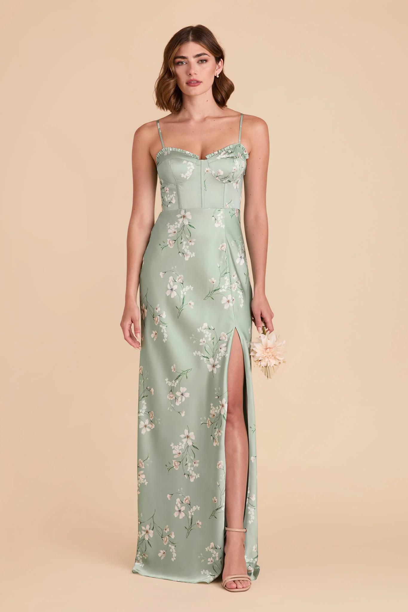 Jessica Matte Satin Dress - Sage Le Fleur | Birdy Grey