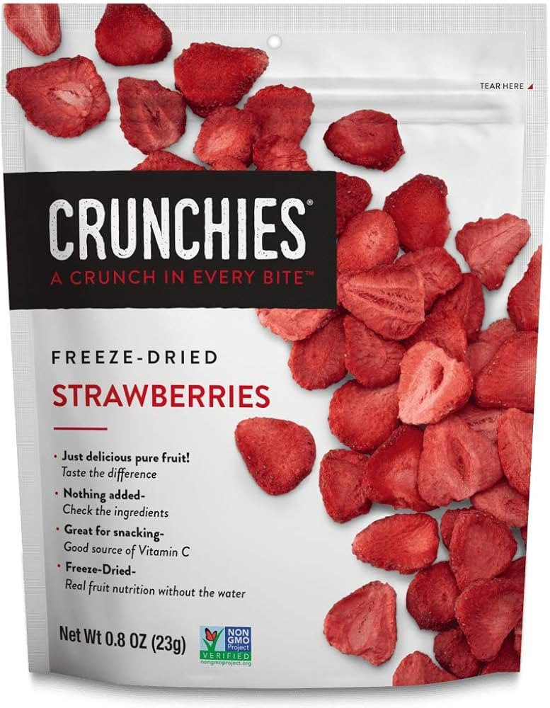 Crunchies Freeze-Dried Fruits, 100% All Natural Crispy Fruit, Non GMO and Kosher, Resealable Free... | Amazon (US)