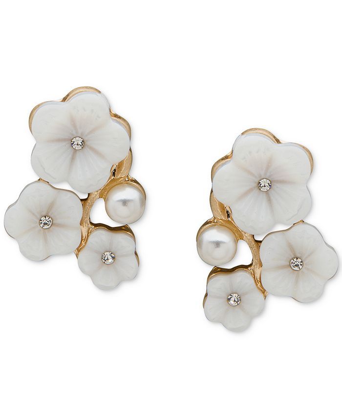 lonna & lilly Gold-Tone Mother-of-Pearl Flower Stud Earrings & Reviews - Earrings - Jewelry & Wat... | Macys (US)