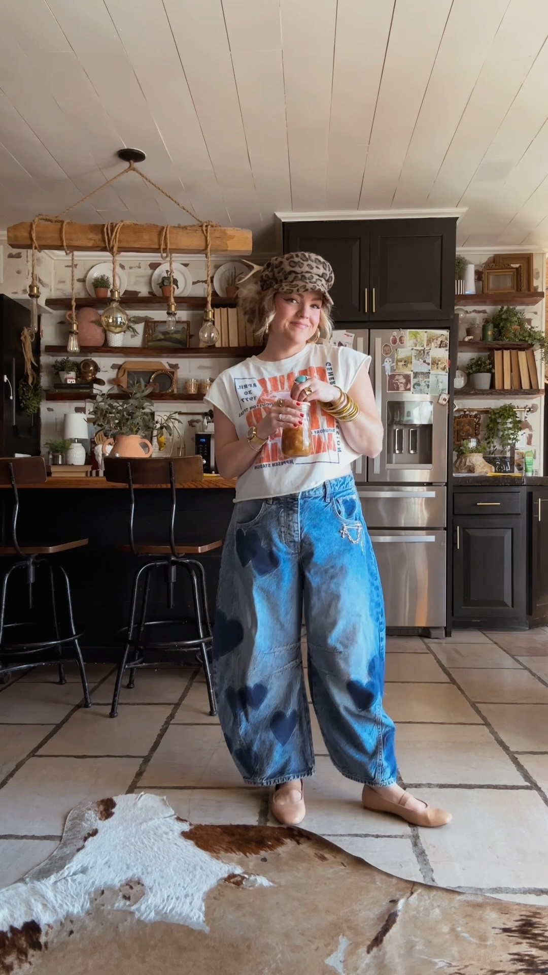 Hat is urban outfitters & jeans are free people; both are sold out but I linked similar!! 