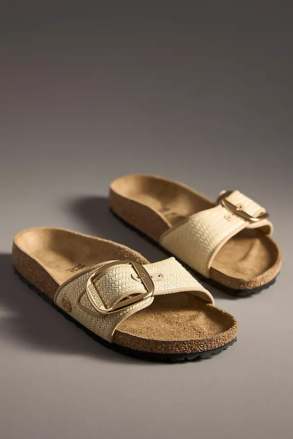 Madrid Big Buckle Raffia Sandals | Anthropologie (US)