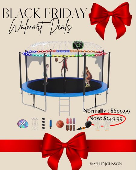 Trampoline on sale. Kids Trampoline. Kids gift guide. Kids big Christmas gift. Christmas gift ideas for boys. Walmart Black Friday sales, Walmart cyber Monday sales. #holidaygiftguideforkids
#walmartblackfriday #bestblackfridaydeals #giftsforteenagers #dealsoftheday #giftsforboys #giftsforgirls #giftsforsportslovers  #holidaygiftguide #giftsforpetowners 

#LTKkids #LTKCyberWeek #LTKGiftGuide