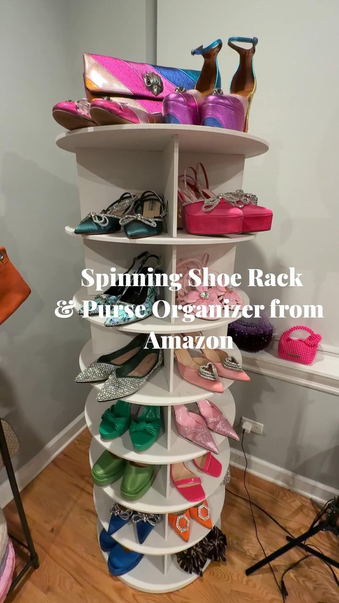 Spinning Shoe Rack & Purse Organizer from Amazon 

#LTKdayinmylife #LTKHome