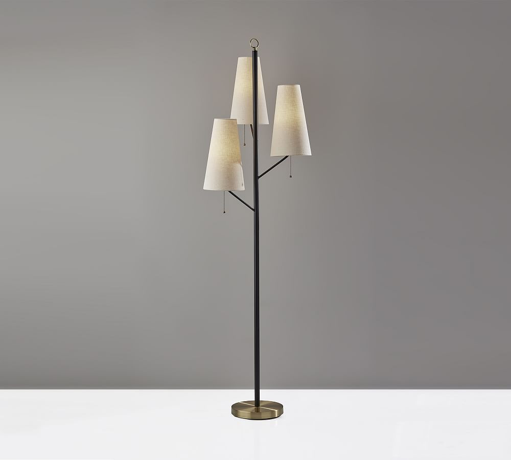 Rachel Metal Triple-Head Floor Lamp | Pottery Barn (US)