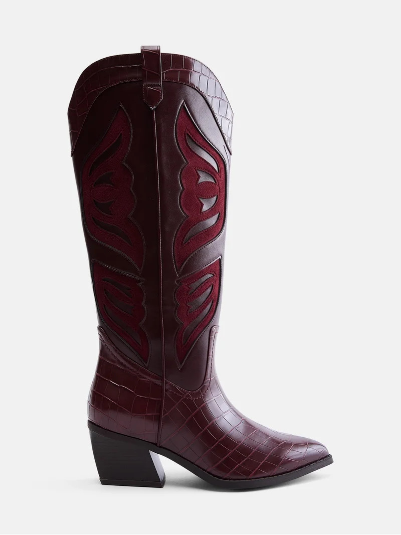 Madden NYC Women's Faux Leather Croco Butterfly Boots | Walmart (US)